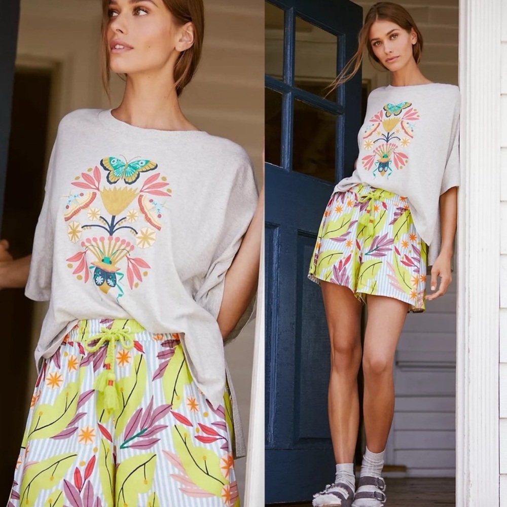 Anthropologie x Mary O’Malley Oversized Nature Graphic Tee XS/S